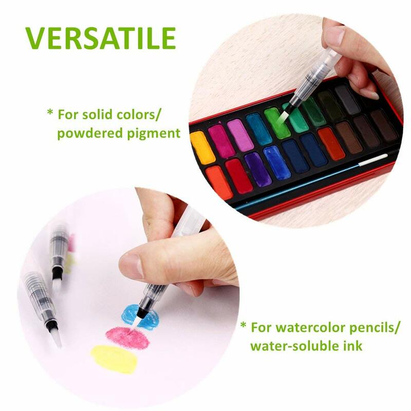 Set di pennelli per acquerello da 6 pezzi, pennello per acquerello a matita colorata solubile in acqua per principianti, facile da usare e riempire la pittura