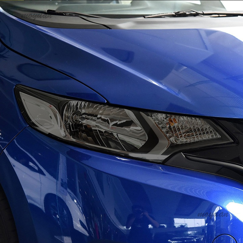 2 шт. Защитная пленка для автомобильных фар Прозрачная черная наклейка из ТПУ для Honda Fit GK5 Jazz 2014 2015 2016 2017 2019 аксессуары