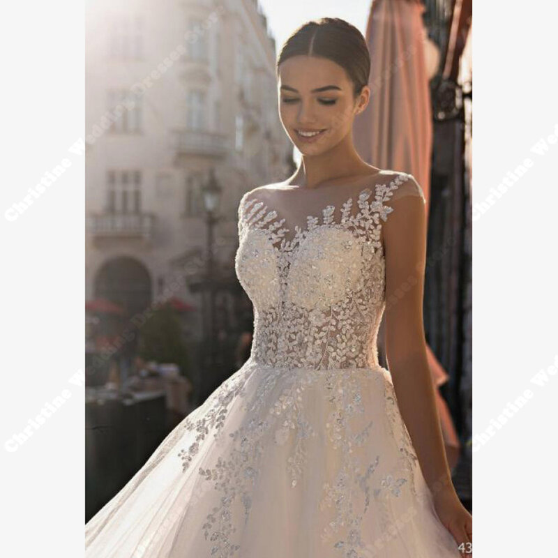 Lace Applique Sereia Vestidos de casamento, gola querida, esfregando comprimento, vestidos de noiva, feitos sob encomenda, luxuoso, 2024