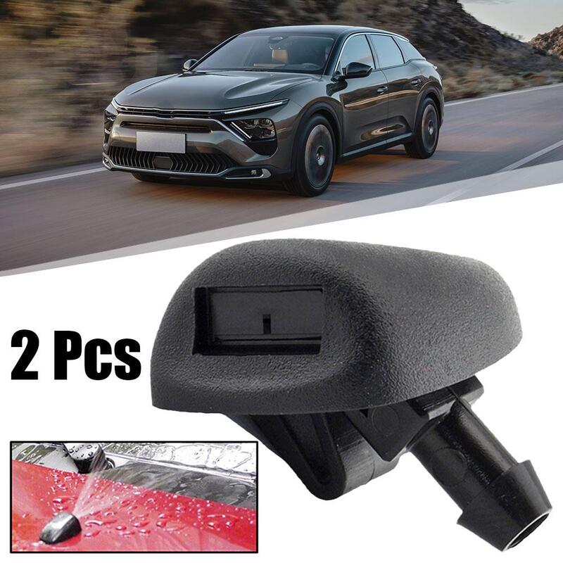 2Pcs Car Front Windshield Wiper Washer Jet Spray Nozzle For Peugeot 206 207 407 C3 C2 6438J2 6438E6 6438Z1 Water Nozzles