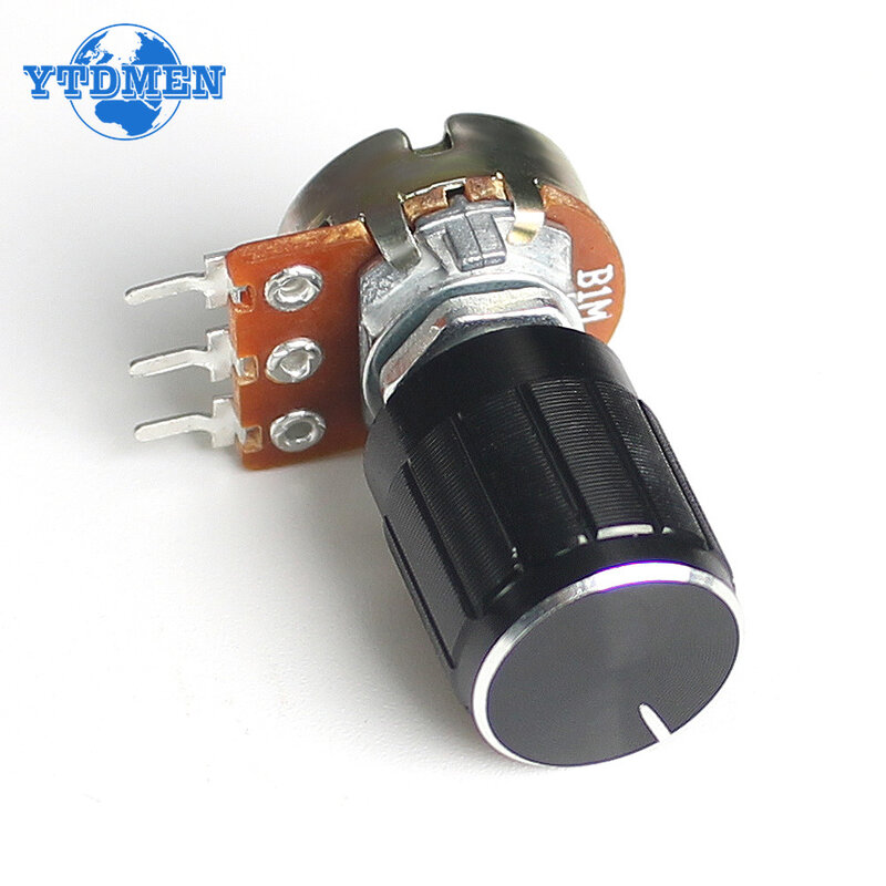 5 комплектов WH148 Линейный конический вращающийся резистор потенциометра 15 мм 3 контакта 1K 2K 5K 10K 20K 50K 100K 250K 1M с черной алюминиевой планкой