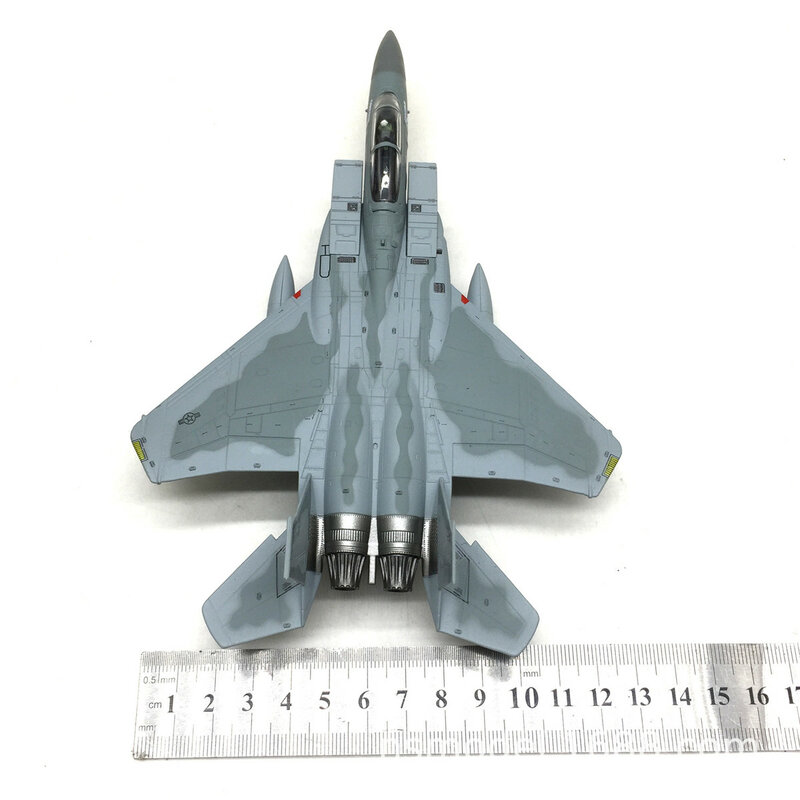 スタンド付きF-15Cイーグルファイターモデル、男性用合金飛行機コレクション、ミリタリー、1:100スケール
