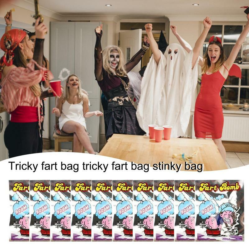 10pcs Funny Fart B omb Bags Stink B omb Smelly Funny Gags Practical Jokes Fool Toy April Fool's Day Tricky Toys Stinky Gas Bag