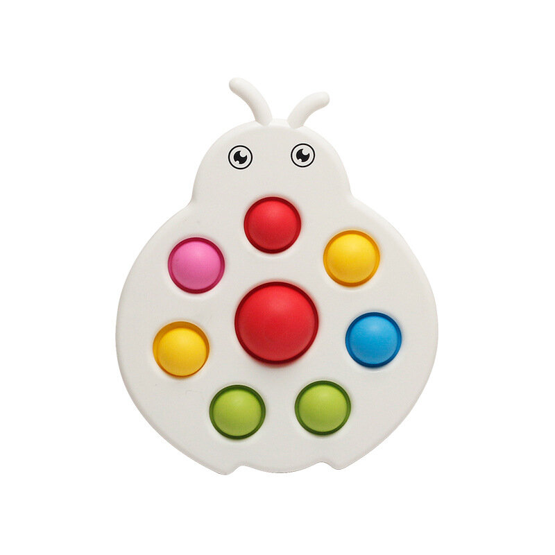 Divertenti giocattoli Fidget giocattolo Antistress cartone animato Silicone Push Bubble semplice fossetta sensoriale giocattolo colorato educazione precoce per i bambini
