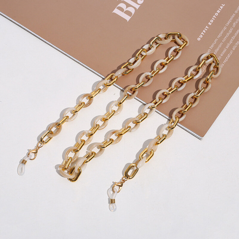 Trendy nouveau en acier inoxydable couleur personnalisée de haute qualité acrylique acétate femmes pendentif collier polyvalent bijoux cadeau