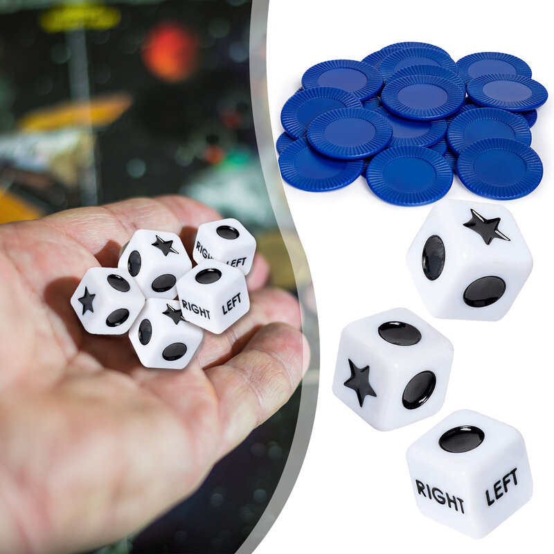 Links Rechts Center Dice Game Innovatieve Links Rechts Center Game Fun Indoor/Outdoor Familie Spelen Dobbelstenen Spel Voor Kinderen tieners En