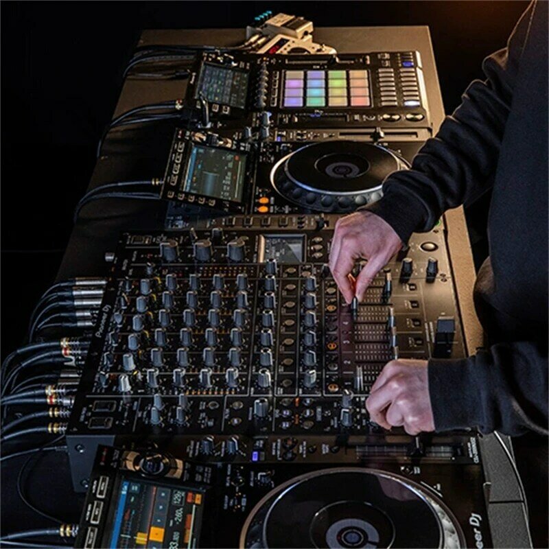 Dj Mixer DJM-V10 Professionele Dj Multi Player (Zwart) Met Stand Dj Mixer