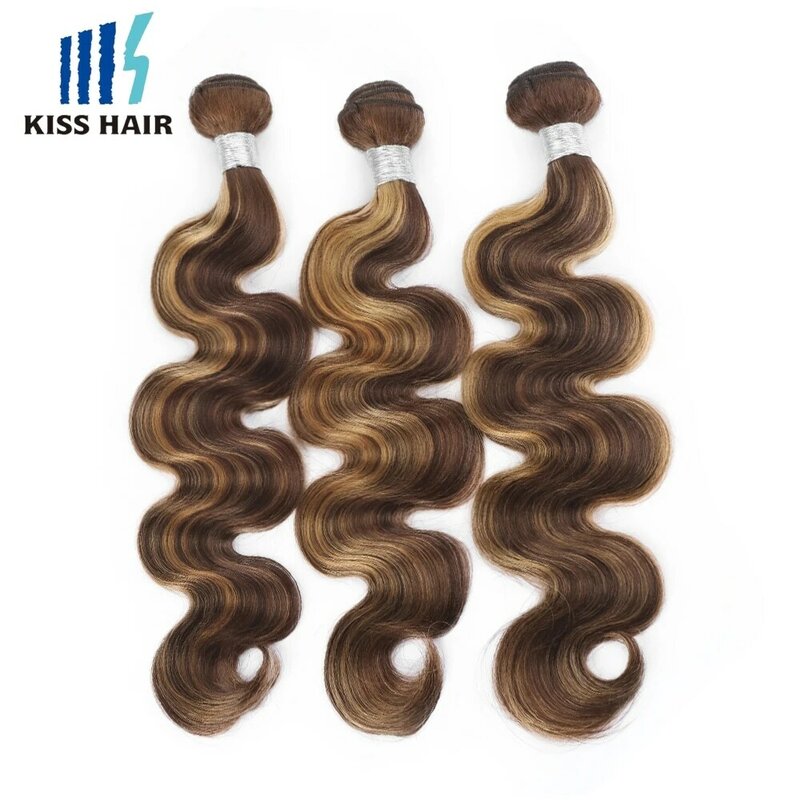 P4/27 Highlight Body Wave Bundels Menselijk Haar Bundels Ombre Honingblonde Bundel Braziliaanse Remy Hair Weave Extensions Voor Vrouw