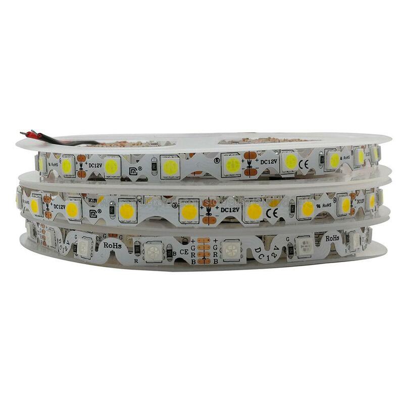 Tira de luces LED de flexión libre, 5m, 5050, 60LED/m, en forma de S, blanco frío, blanco cálido, RGB, DC12V, 24V, IP20, no impermeable