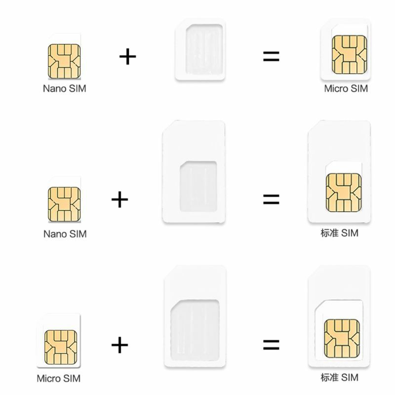 4 in 1 Convert for Nano SIM Card to Micro / Standard Adapter, Micro Sim to Standard Size Tool Set  Dropship