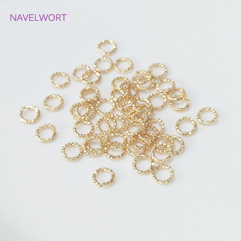 Round Twisted Open Split Rings High Quality Texture Open Jump Rings Connector For DIY Jewelry Making Accessories Wholesale