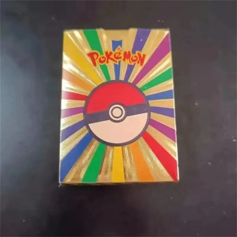 Cartas de Pokémon de 27-55 piezas, Pikachu, dorado, plateado, negro, colorido, Vmax, GX, Vstar, inglés, español, francés, alemán, Colección, juguetes, regalo