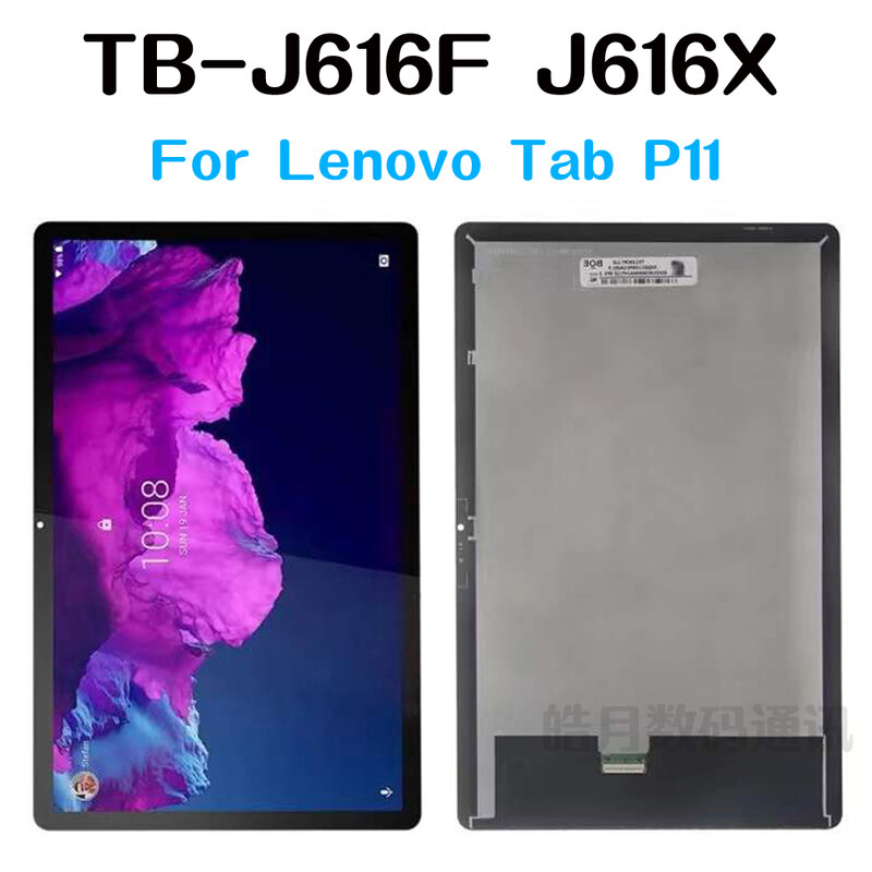Tampilan layar LCD baru untuk Lenovo Tab P11 Plus TB-J616F TB-J616X J616 dengan Sensor Digitizer layar sentuh pengganti