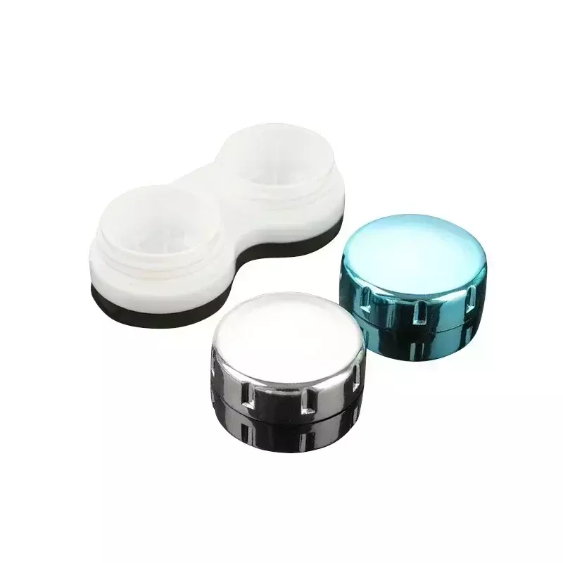 1 buah wadah lensa kontak persegi portabel perjalanan penutup lensa warna Solid wadah penyimpan kotak rendam Aksesori mode