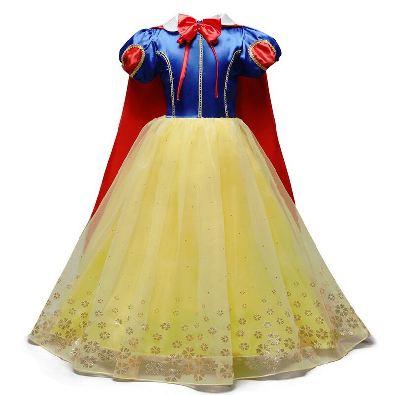 Ragazze Jasmine Princess Dress bambini Elsa Anna Bella Rapunzel Costume da sirena bambini biancaneve cenerentola Aurora Dress