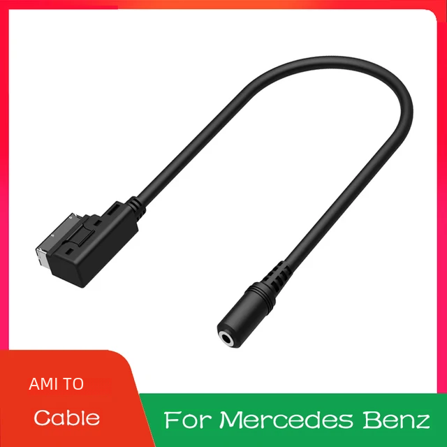 Bonroad 3.5mm Car AMI AUX Cable Adapter For AUDI A3 A4 A5 A6 Q5 Q7, Car Music Media Audio Interface Cable For Mercedes Benz