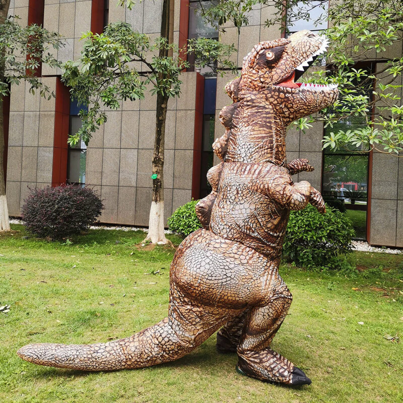 Costumes Gonflables de Dinosaure T-Rex pour Adulte, Cosplay d'Halloween, Accessoire de Jeu, Nouvelle Mascotte
