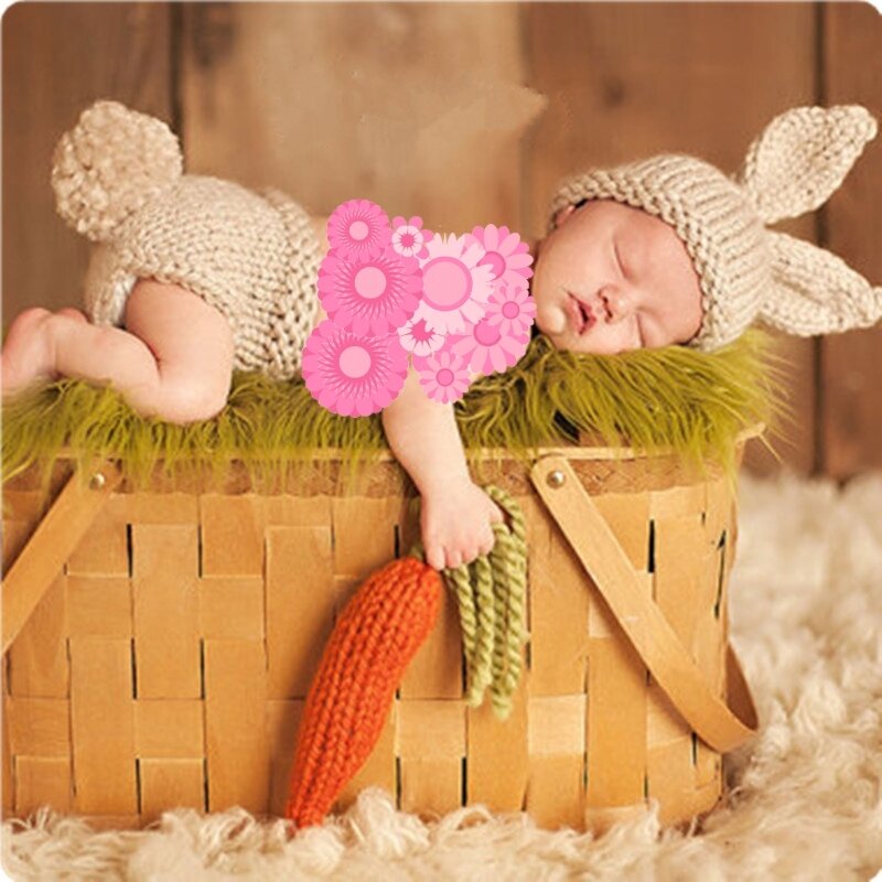 HUYU Baby Photoshoot Props Bunny Costume Set Underpants & Rabbit Ear Hat Newborn Photo Props Photography Clothes Accessories