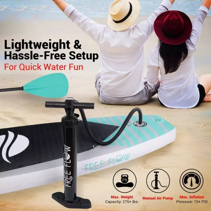 SereneLife-Tabla de Paddle inflable de pie, accesorio de SUP Premium y bolsa de transporte, soporte amplio, fondo, 6 pulgadas de grosor