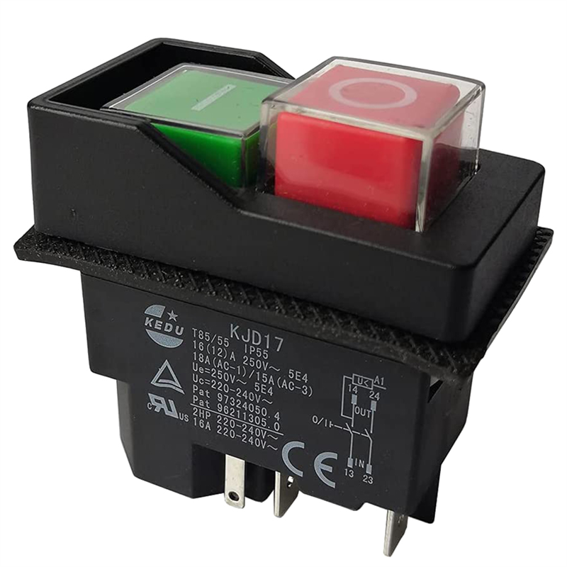 Electromagnetic Switches Pushbutton Switches for Garden Tools KJD17 220V 5 Pin -Terminals