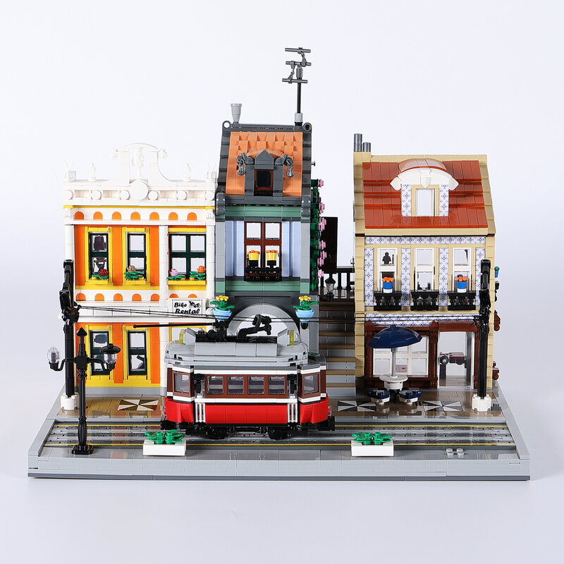 89132 JIESTAR Creative Expert City Moc Street View Orient Train Station mattoni casa modulare Building Blocks modello Toy Pet Shop