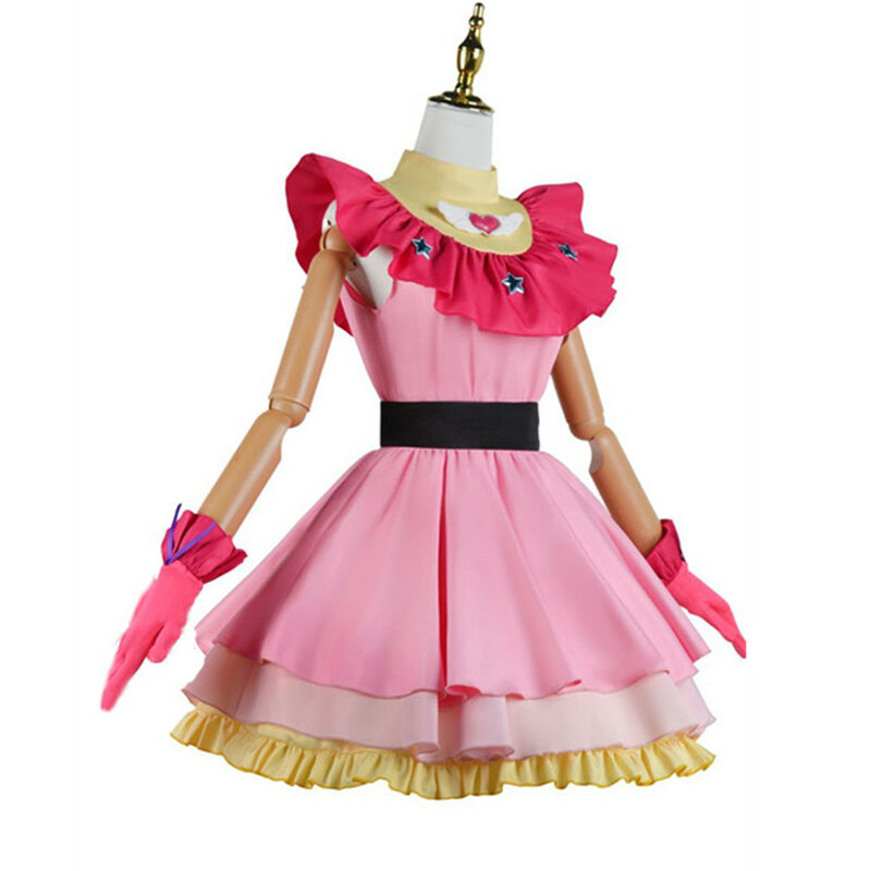 Anime OSHI NO KO Ai Hoshino Cosplay Costume Dress Lolita gonna rosa uniforme Bunny Hairpin Halloween Carnival Party Clothes