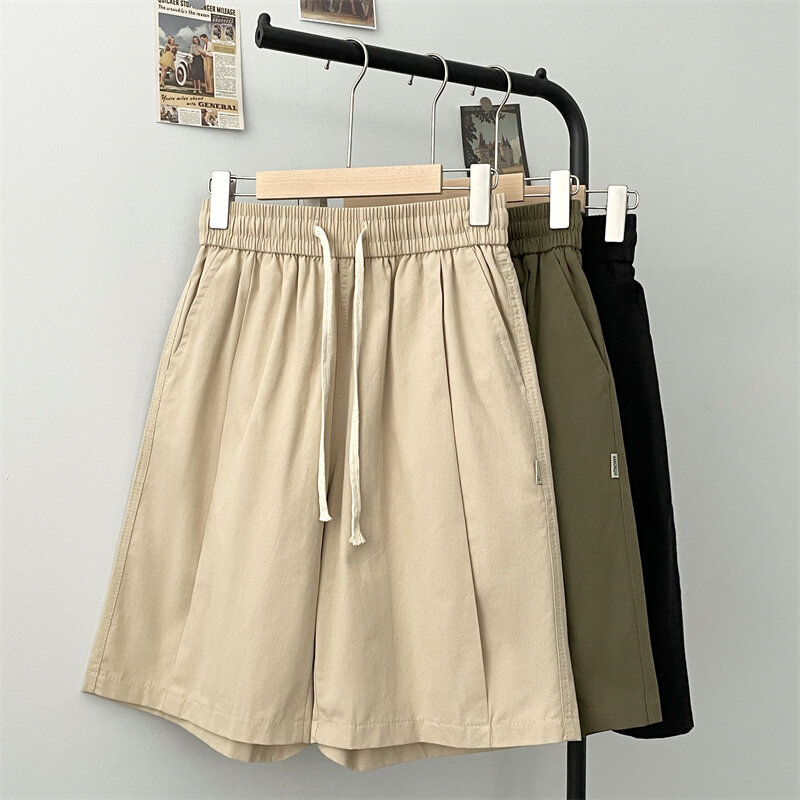 Shorts masculinos de cordão solto, macacão casual, curto para ferramentas masculinas, roupa esportiva, E46, verão 2022