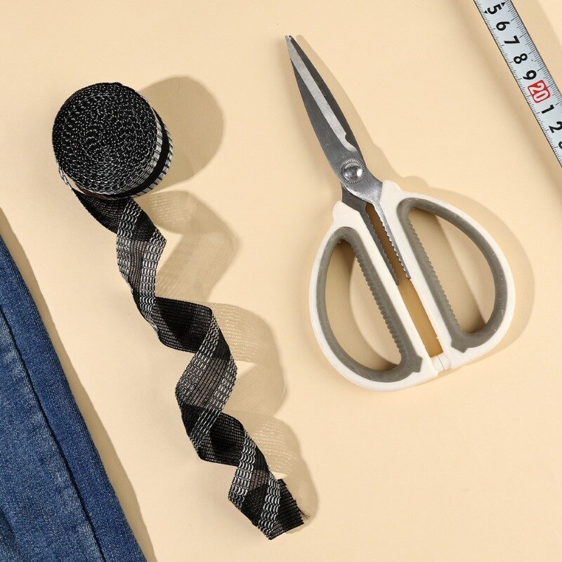 1-5M Pants Edge Shorten Paste Self-Adhesive Pants Mouth Hem Iron-on Hemming Tape Jeans Pants Sewing Free Trousers Fabric Patch