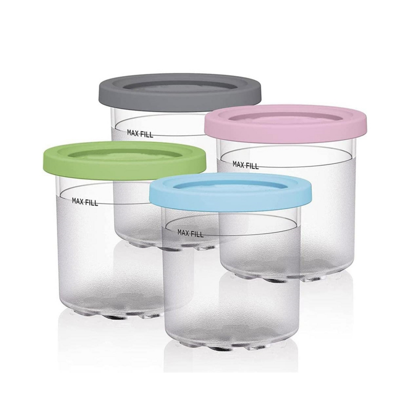 Taza de pintas de helado, contenedores de helado con tapas para Ninja Creami Pints NC301 NC300 NC299AMZ Series