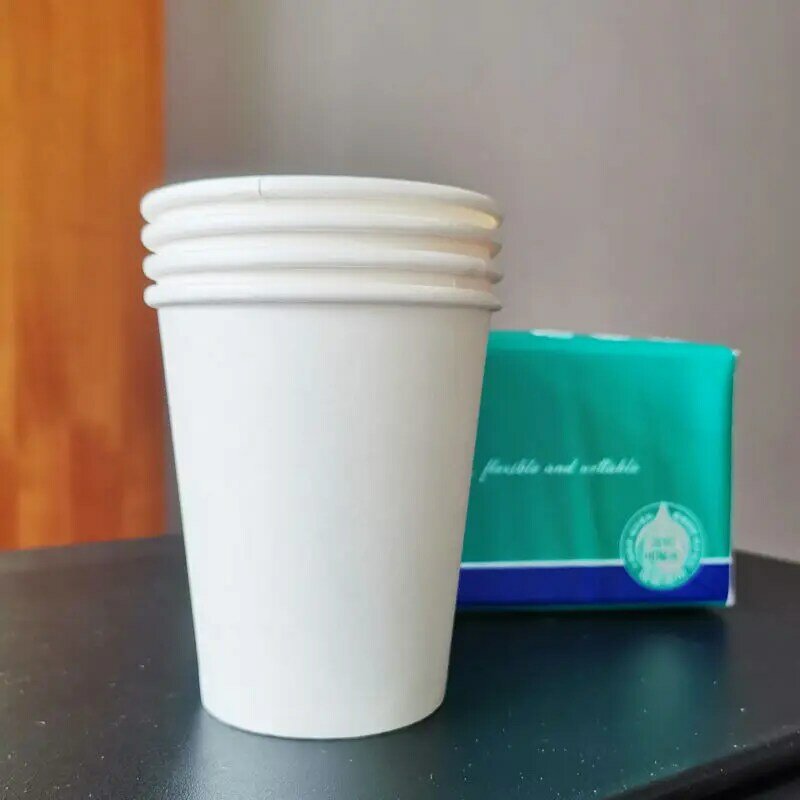 Китайский поставщик, низкий минимальный заказ, бумажный стакан 9 унций, бумажный стакан для кофе с одной стенкой с пользовательским логотипом