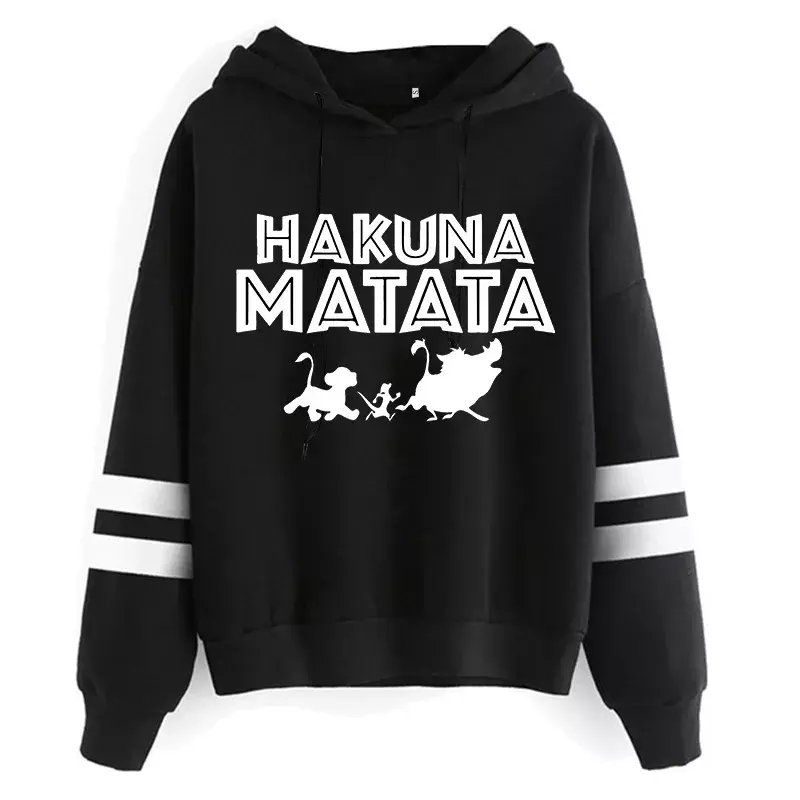 90s Y2k Hakuna Matata Hoodie Disney The Lion King Sweatshirt Women Clothes Hoody Female Hoodies Kawaii