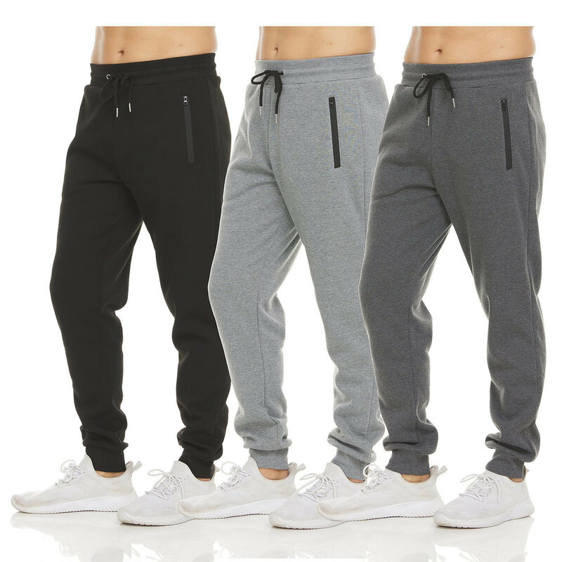 Spring And Autumn Sweatpants For Men Daily Sports Fitness Solid Color Trousers Casual Fitting Running Drawstring Sweatpants