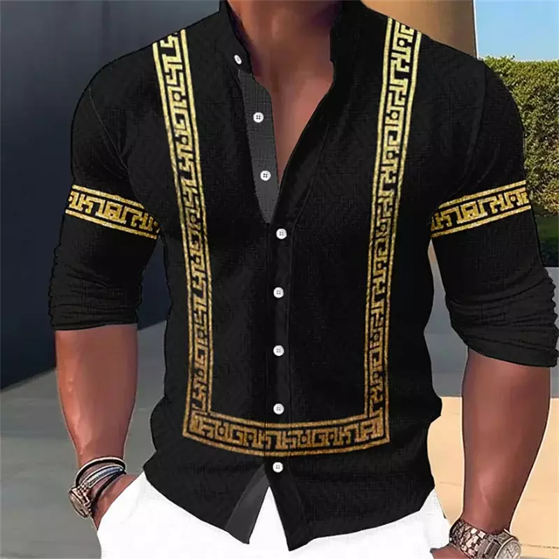 Мужская деловая рубашка, дизайнерская модная повседневная рубашка из мягкого и удобного материала, весна-осень 2023