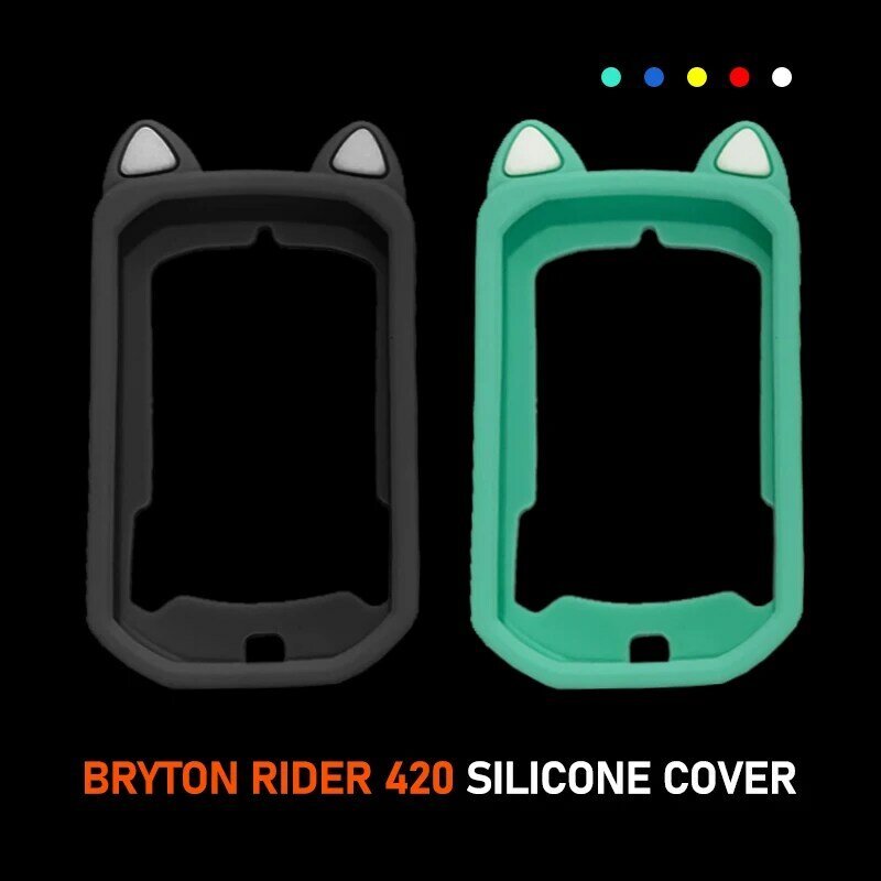 Чехол для велосипеда Bryton Rider 420 дюйма, силиконовый чехол для компьютера, мультяшный резиновый защитный чехол для телефона, защитная пленка HD ...