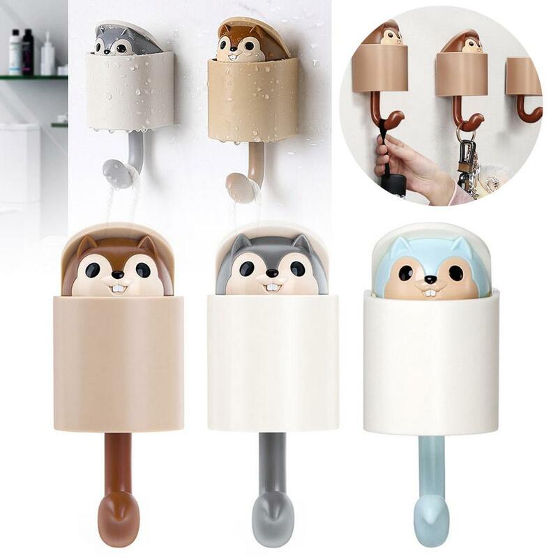 Creative Sticky Hook Adhesive Wall Hooks Cute Bedroom Wall Hooks Hanger Storage Holder For Kitchen Bathroom X2E4