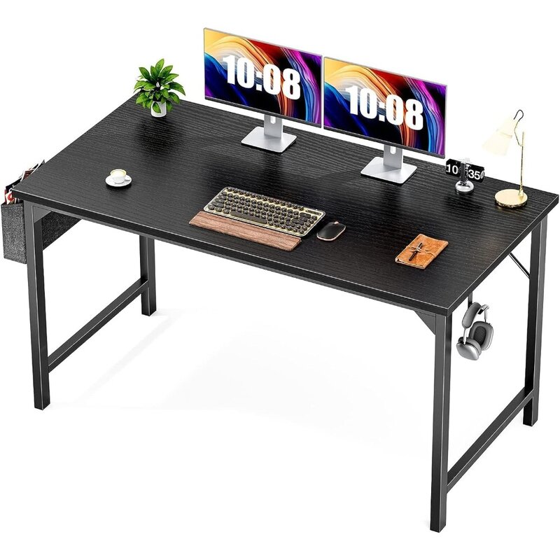 Sweetcrispy Computer Desk - Office 48 Inch Writing Work Student Study Modern Simple StyleWooden