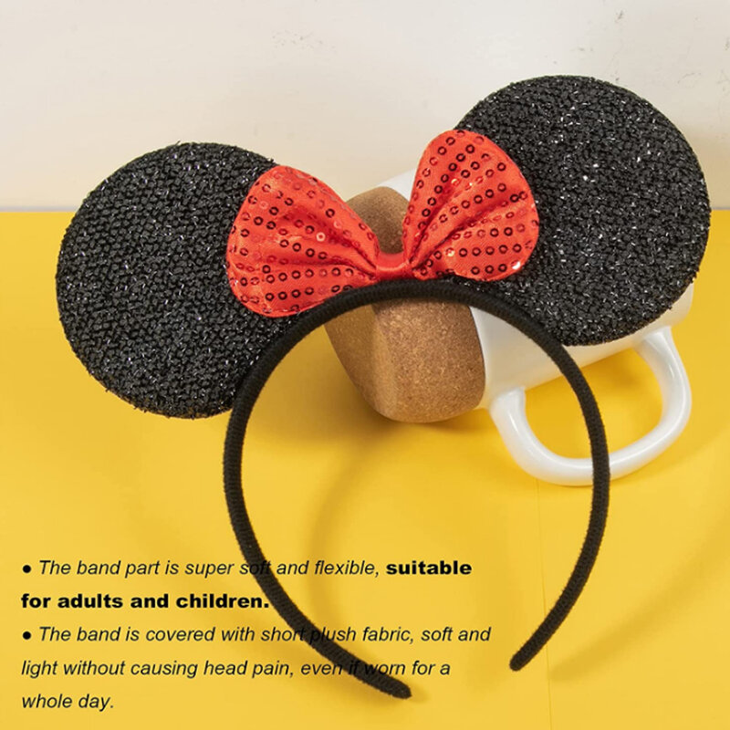 12PCS WholesaleWomen Girl Mouse orecchie fasce per capelli cerchietto per Cosplay di partito archi Hairband copricapo accessori per capelli di moda