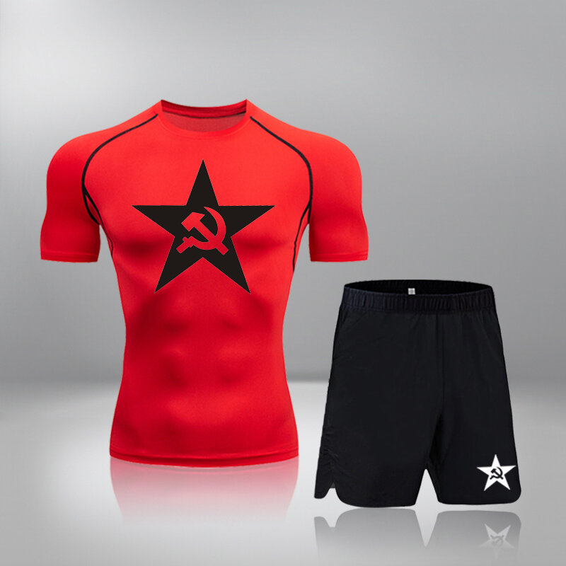 Быстросохнущие комплекты одежды для спортзала 2022, мужской спортивный костюм для бега, баскетбола, футбола, тренировочные костюмы, Джерси, летняя спортивная одежда для фитнеса