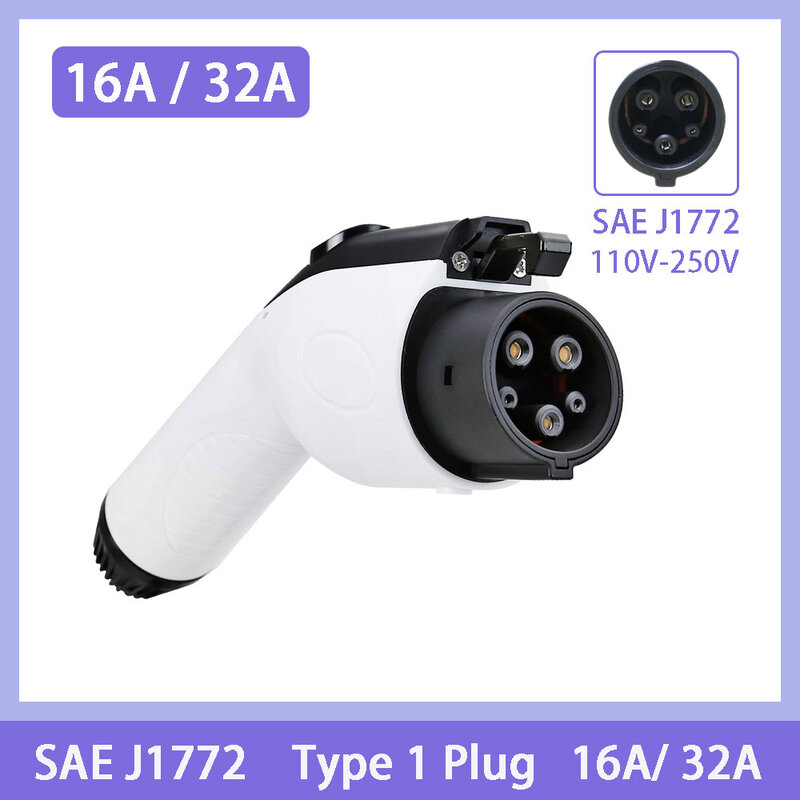New 5M 10M J1772 32A Type 1 Female Plug To Male Socket EV Extension Cable Connector Extend Charging Station Charger Length