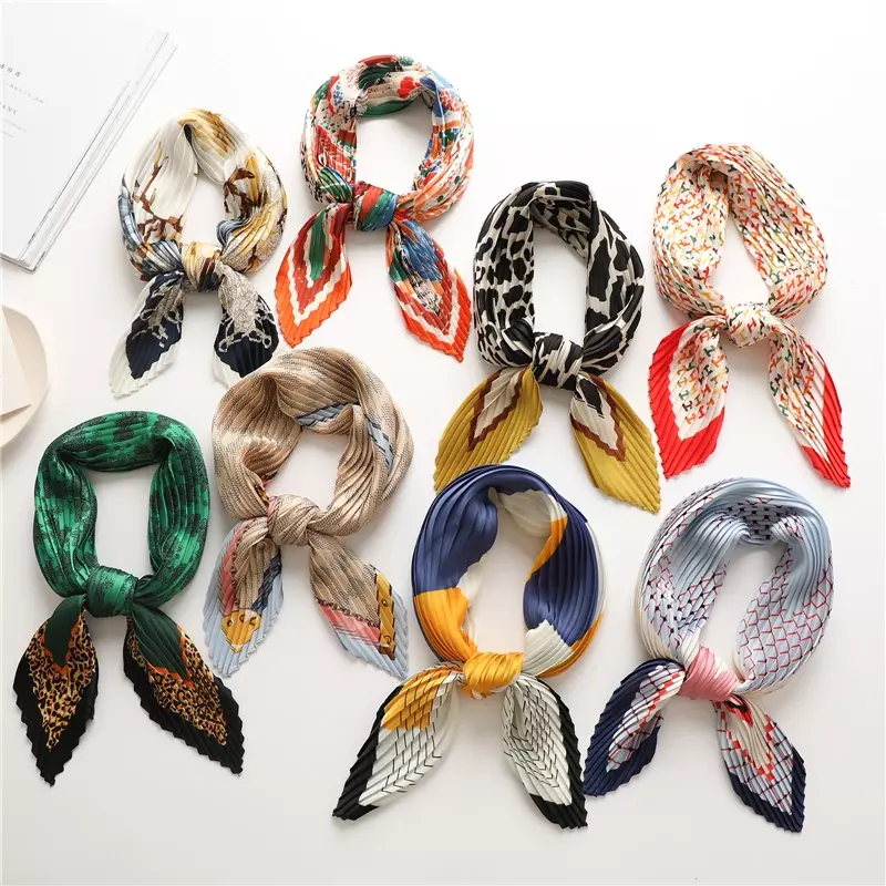 Bufanda de seda con diseño de lujo para mujer, pañuelo estampado para el cuello, para el pelo, la mano, la muñeca, Foulard, pañuelo para la cabeza, Hijab, 2022