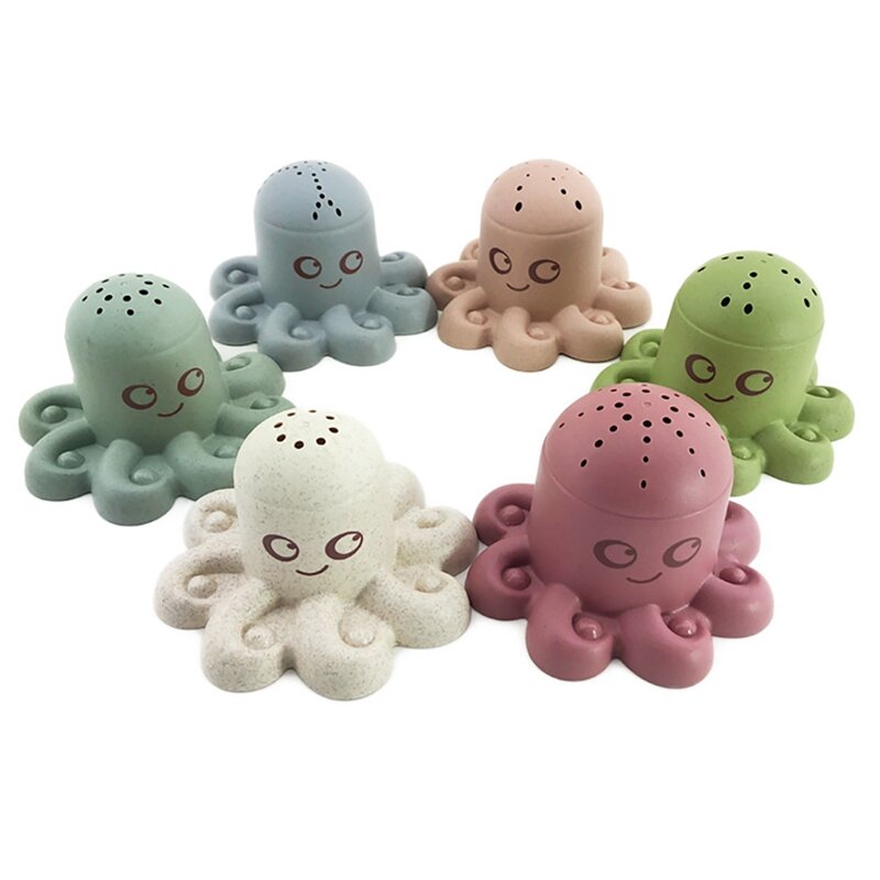 Baby Puzzle Stacking Cup giocattoli educativi precoci per bambini barca a vela Octopus Stacking Cups Ring Tower Straw Bath Toys
