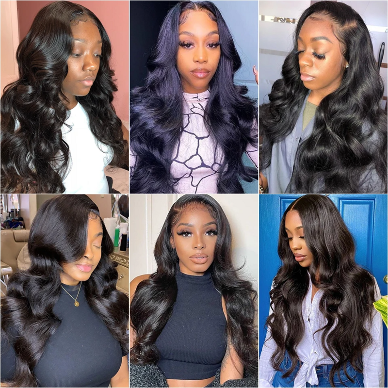 13x4 HD Transparent Body Wave Lace Front Human Hair Wigs For Black Women 28 30 32 Inch Pre Plucked 13X4 Lace Frontal Wig