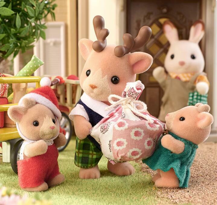 Sylvanian Families Snowdrift Reindeer Family 4pcs Set Animal Toys Dolls Girl Gift New in Box 5692