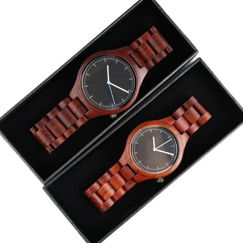 ALK 비전 커플 나무 시계, 쿼츠 나무 시계, 캐주얼 애호가 나무 시계, 여성 패션, 최고 브랜드 럭셔리 시계