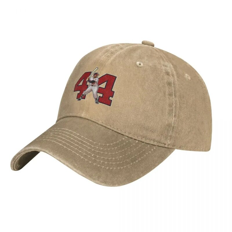 44 - Hammerin Hank (Original) หมวกคาวบอยหมวกหมวกกันแดดหมวกชาย Trucker หมวก Trucker หมวกหมวก