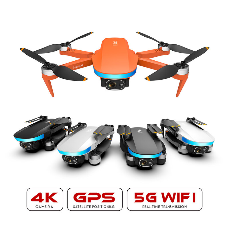 S6S Mini GPS Drone 4K Professinal Dual HD EIS Camera Light Flow 5G Wifi Brushless Folding Quadcopter RC Helicopter Toys