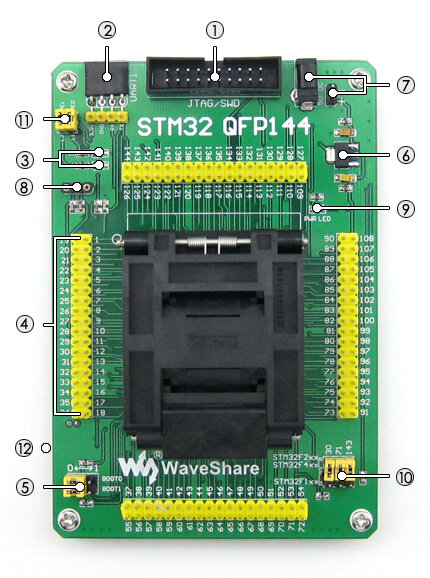 Oryginalne towary stm32-lqfp144 spalania test gniazda programowanie transfer do pobrania jest odpowiedni stm32f Stm32