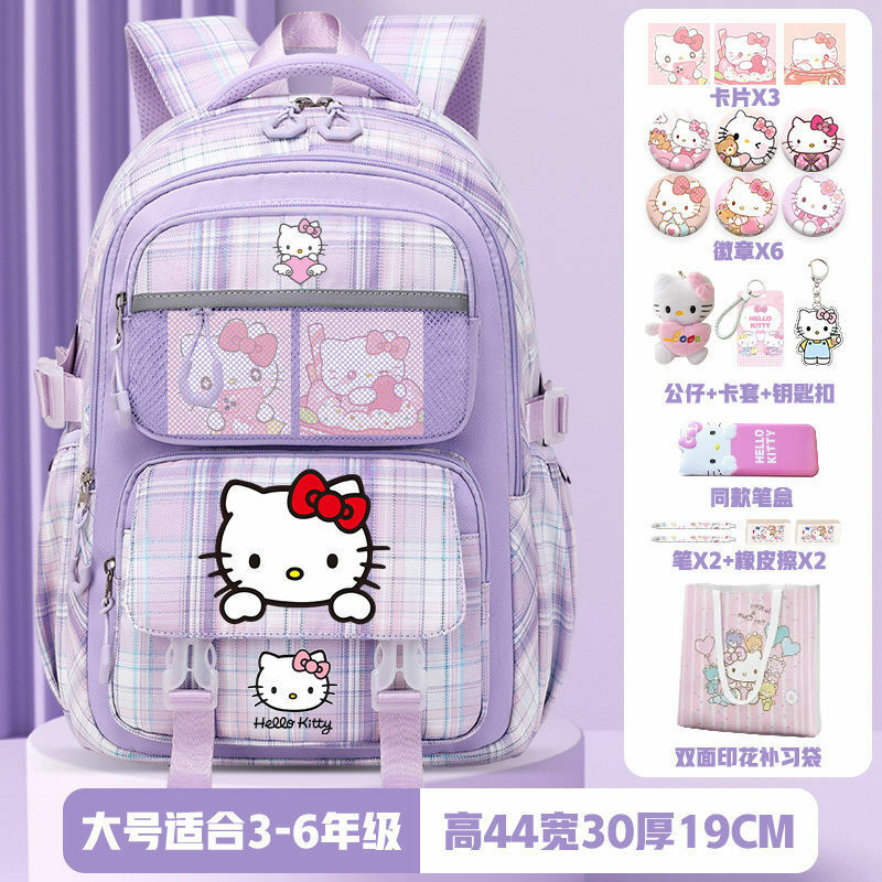 Sanrio New Hellokitty Student Large Capacity Schoolbag Girl Hello Kitty Children Backpack