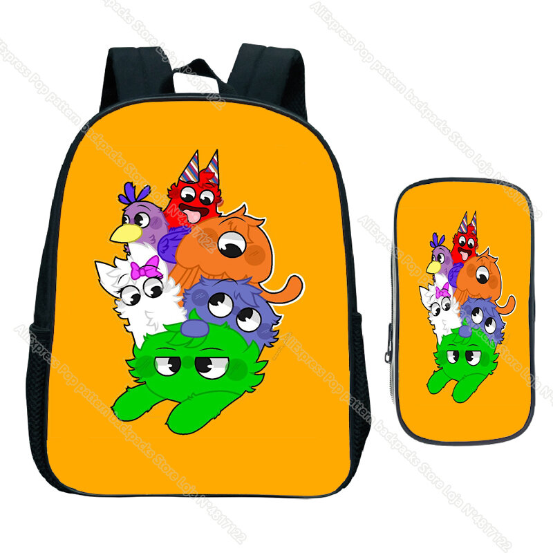 Garten Of BanBan-mochila de 2 piezas para bebés y niños, bolso de guardería, mochila escolar Popular de moda, bolsas de dibujos animados para niños pequeños