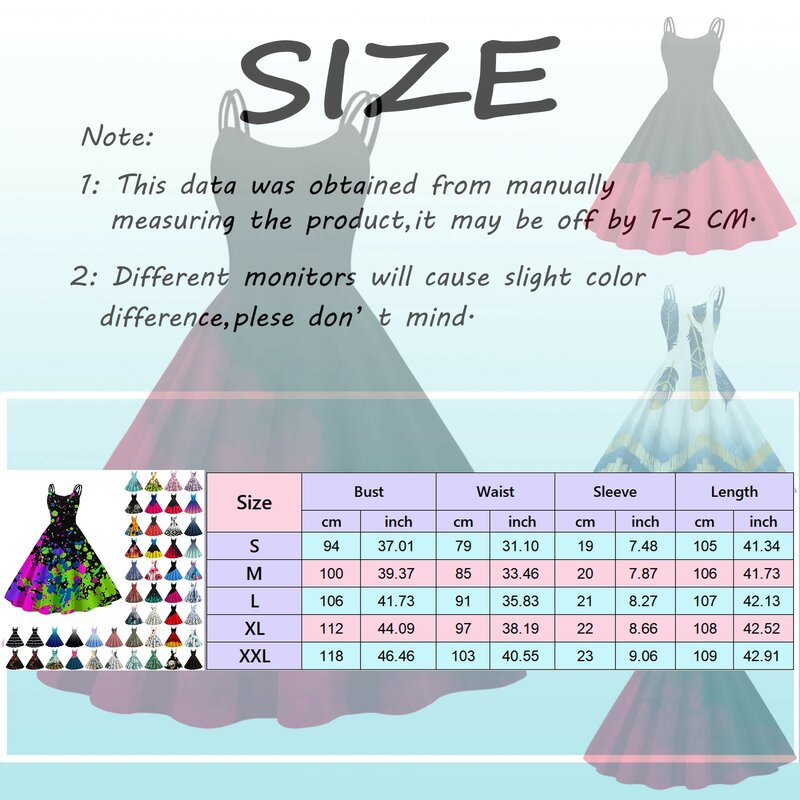 Colorful Women Sleeveless Cocktail Dresses Vintage Formal Prom Party Dress New Knee Length Retro A Line Flared Swing Dress Lady
